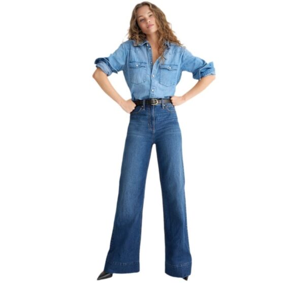Best stretchy wide leg jeans for women high waisted - Image 9