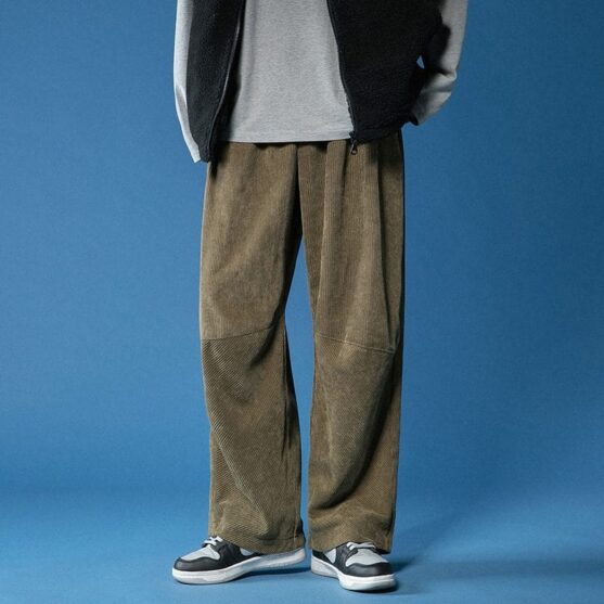 Best loose fit mens baggy corduroy pants