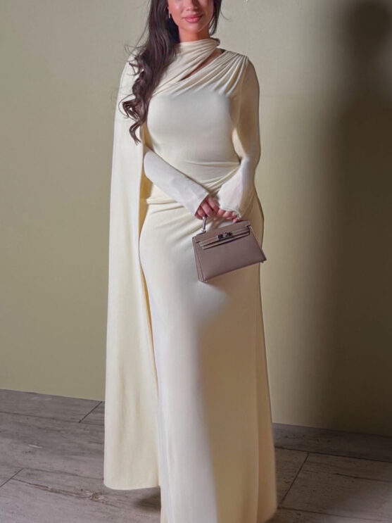 Elegant Long Sleeve Wedding Guest Dresses - Image 3
