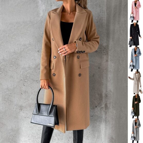 Double breasted Long Coat women's