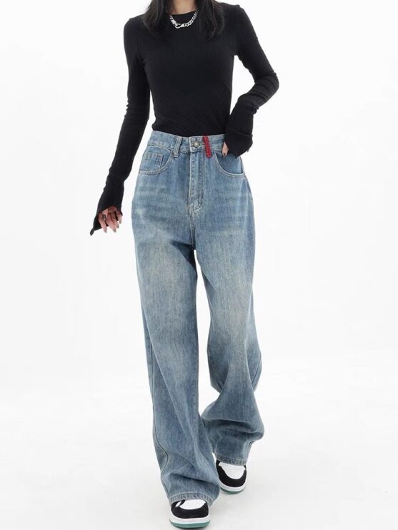 Best Women's Wide Leg Jeans High Waist Straight Leg - Image 10