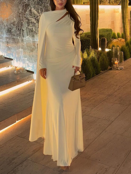 Elegant Long Sleeve Wedding Guest Dresses - Image 4