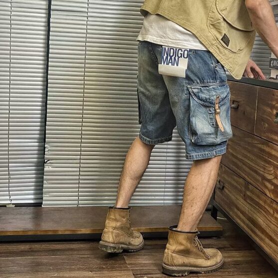 Men's Baggy Loose Denim Shorts - Image 9