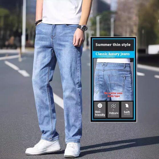 Relaxed Fit men Slim Straight Jeans - Image 7