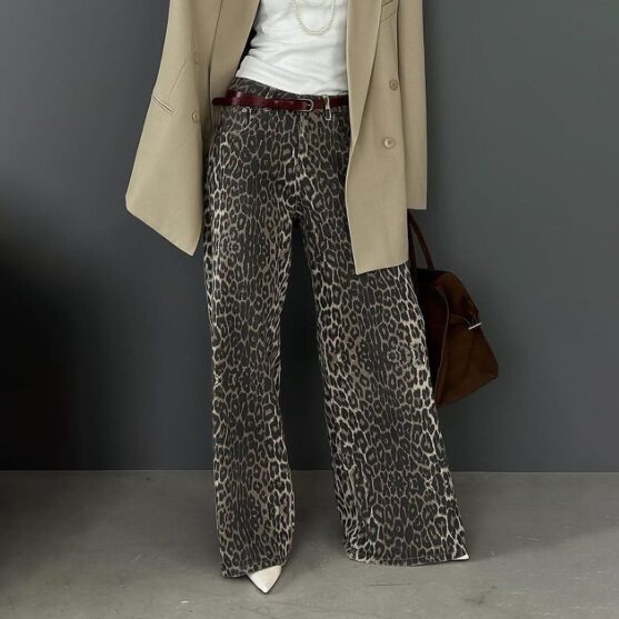 High Rise Loose Fit Cotton Pants for Women - Image 3