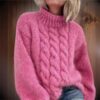 Long Sleeve Cable Knit Sweater Women's