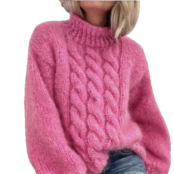 Long Sleeve Cable Knit Sweater Women's - Image 4