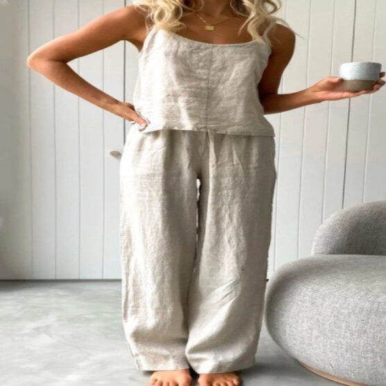 Best Cotton Linen Loungewear Set for Women - Image 5