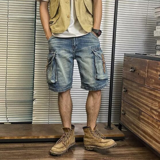 Men's Baggy Loose Denim Shorts