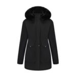 Best Women's Winter Parka Coat With Faux Fur Hood Mid Length