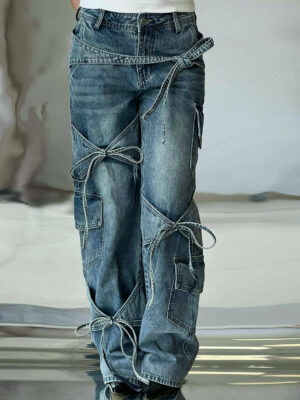Low Rise Baggy Jeans for Women - Image 2