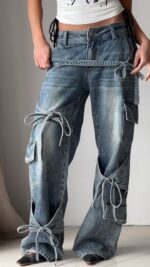 Low Rise Baggy Jeans for Women