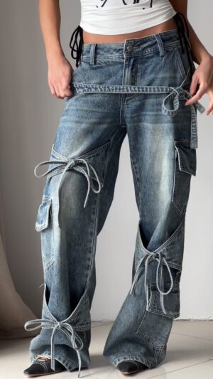 Low Rise Baggy Jeans for Women