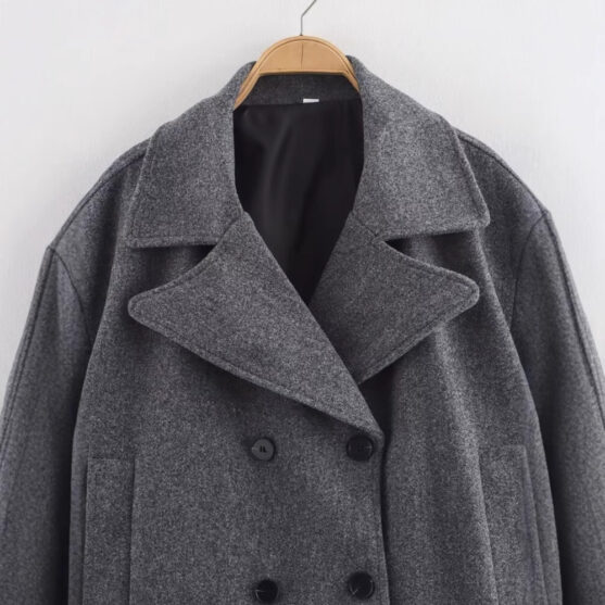 Women’s Petite Double-Breasted Short Coat - Image 4