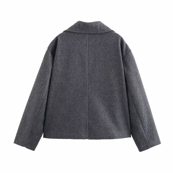 Women’s Petite Double-Breasted Short Coat - Image 2
