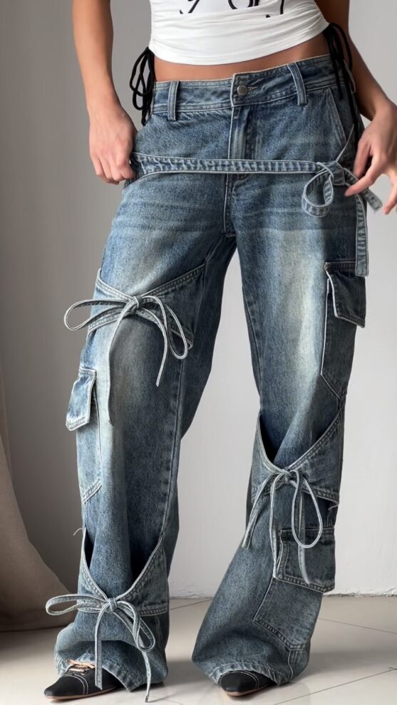 Low Rise Baggy Jeans for Women