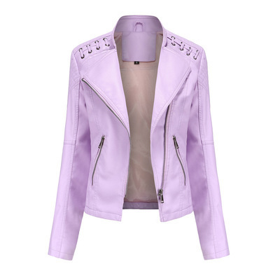 Women’s Leather Jacket with Lace-Up Shoulders Women’s Leather Jacket with Lace-Up Shoulders - Image 10
