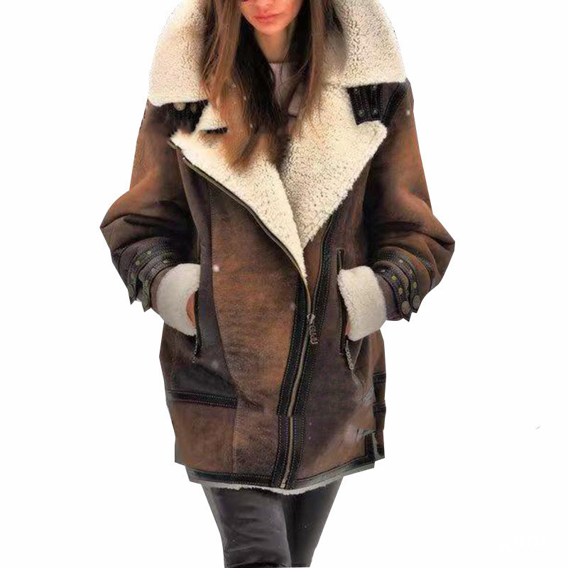 Women’s Shearling Jacket with Hood Women’s Shearling Jacket with Hood - Image 4