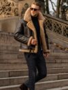 Men's B3 Bomber Jacket - Shearling Aviator Winter Jacket