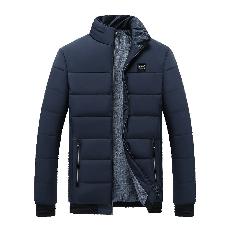 Men’s Winter Fleece-Lined Puffer Jacket – Thermal Quilted Coat | Luxe Clothing Men’s Winter Fleece-Lined Puffer Jacket – Thermal Quilted Coat - Image 2