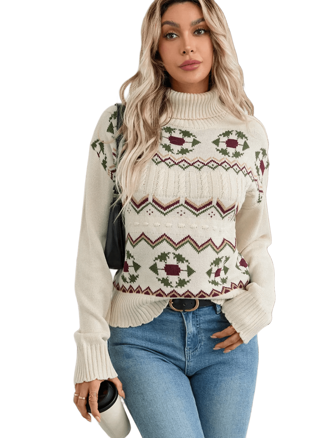 Women's Fair Isle Sweater | Luxe Clothing Women's Fair Isle Sweater - Image 3