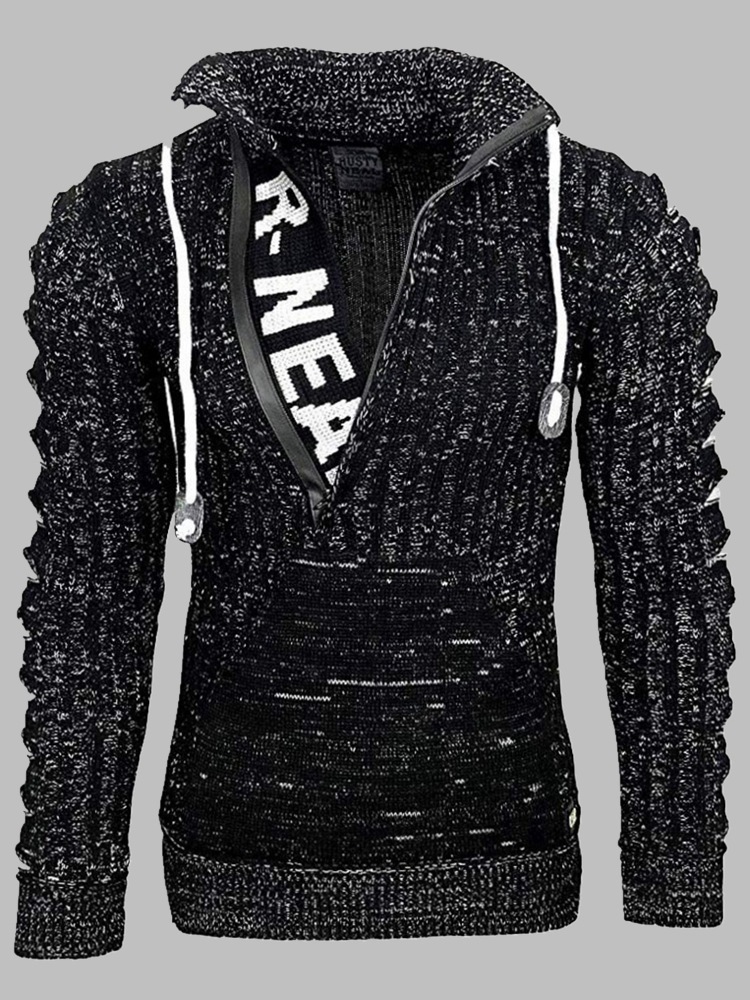 Men’s Distressed Knit Pullover#1 Best Slim Urban Streetwear | Luxe Clothing Men’s Distressed Knit Pullover#1 Best Slim Urban Streetwear - Image 9