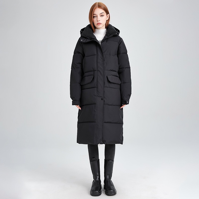 Women’s Oversized Long Quilted Puffer Coat with Funnel Neck | Luxe Clothing Women’s Oversized Long Quilted Puffer Coat with Funnel Neck - Image 2