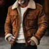 Men’s Faux Shearling Aviator Jacket