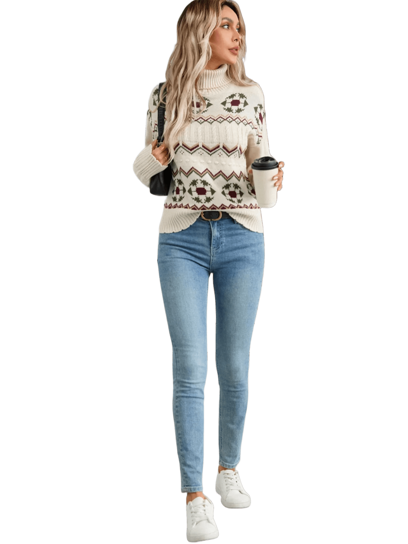 Women's Fair Isle Sweater | Luxe Clothing Women's Fair Isle Sweater - Image 2