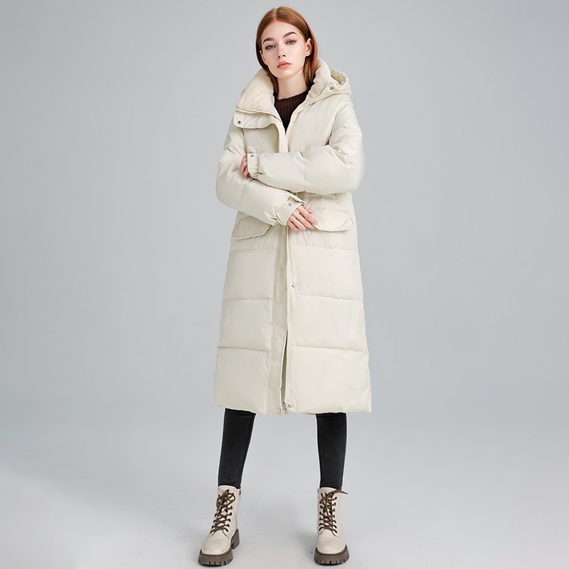 Women’s Oversized Long Quilted Puffer Coat with Funnel Neck | Luxe Clothing Women’s Oversized Long Quilted Puffer Coat with Funnel Neck - Image 7