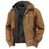 Men's Fleece-Lined Hooded Canvas Jacket