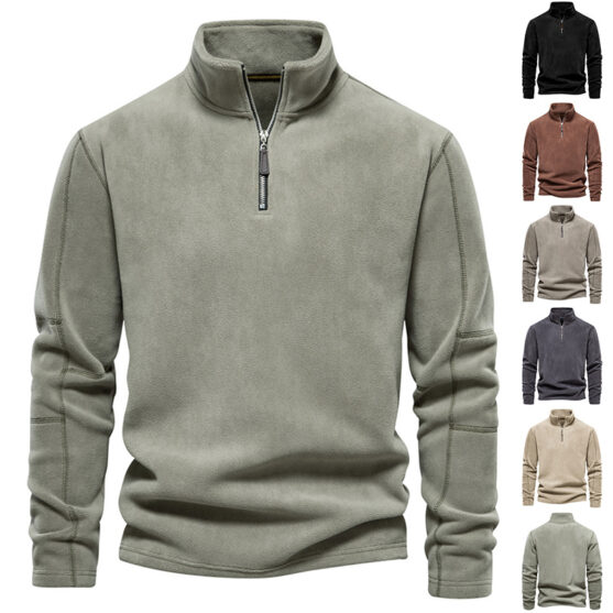 Men’s Quarter-Zip Fleece Pullover | Activewear Sweatshirt for Men