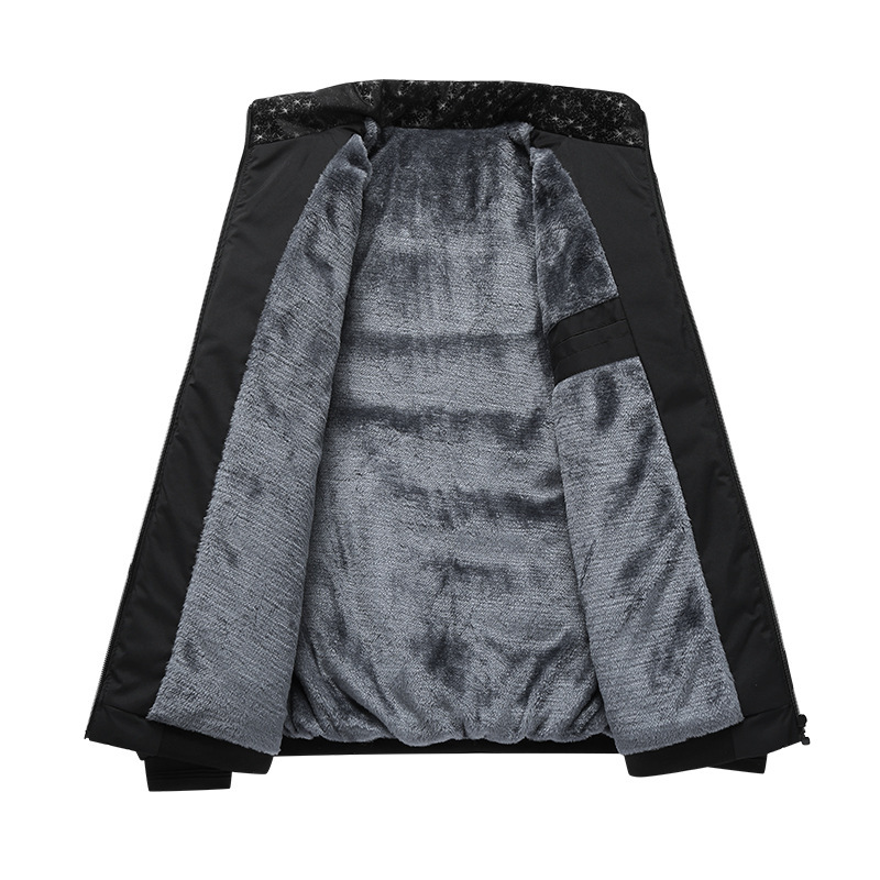 Men’s Winter Fleece-Lined Puffer Jacket – Thermal Quilted Coat | Luxe Clothing Men’s Winter Fleece-Lined Puffer Jacket – Thermal Quilted Coat - Image 5