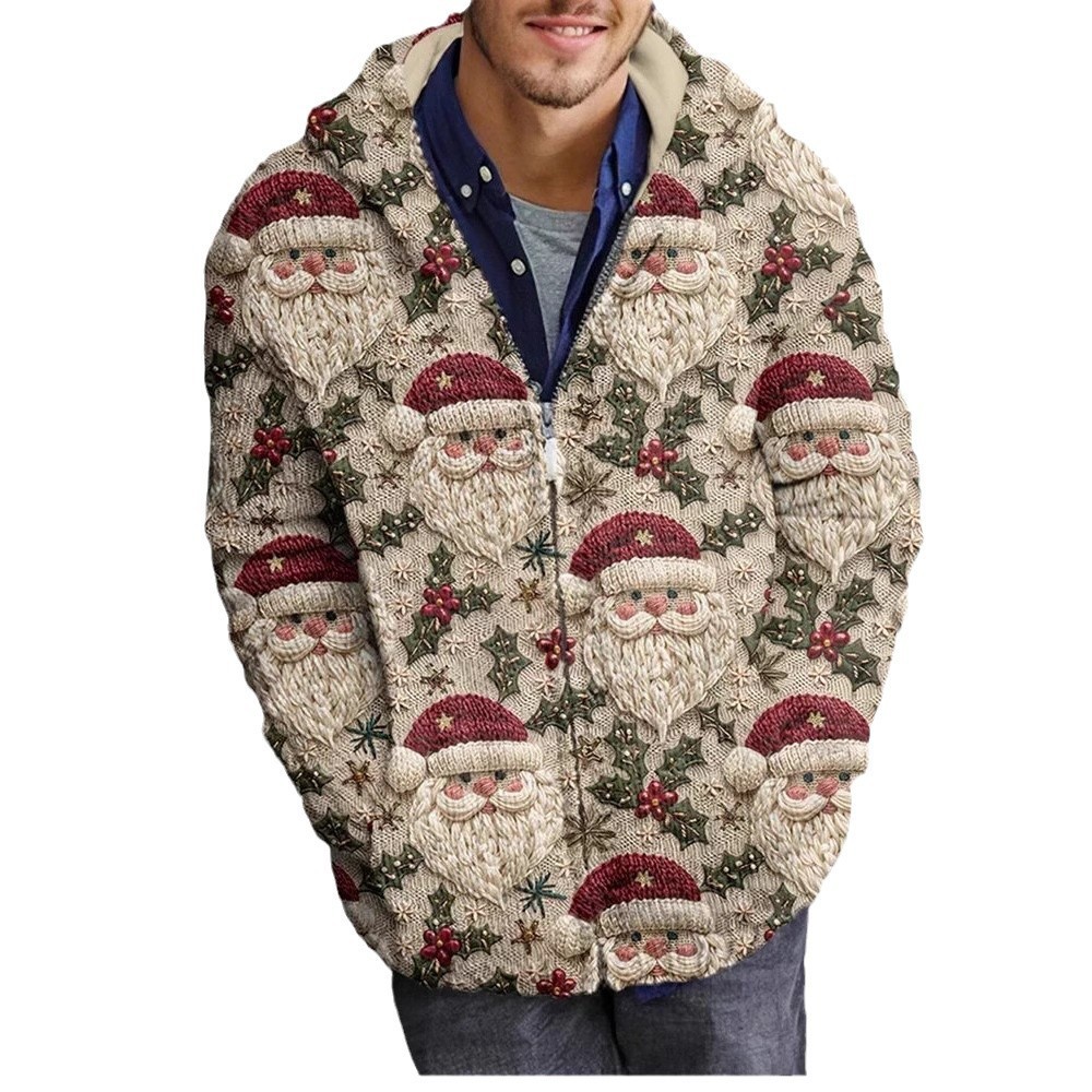 Men's Graphic Zip Hoodie - Ultimate 3D Print | Luxe Clothing Men's Graphic Zip Hoodie - Ultimate 3D Print - Image 9