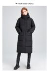Women’s Oversized Long Quilted Puffer Coat with Funnel Neck