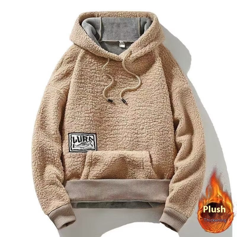 Men’s Sherpa Fleece Hoodie - Thickened Plush Warm Pullover | Luxe Clothing Men’s Sherpa Fleece Hoodie - Thickened Plush Warm Pullover - Image 5