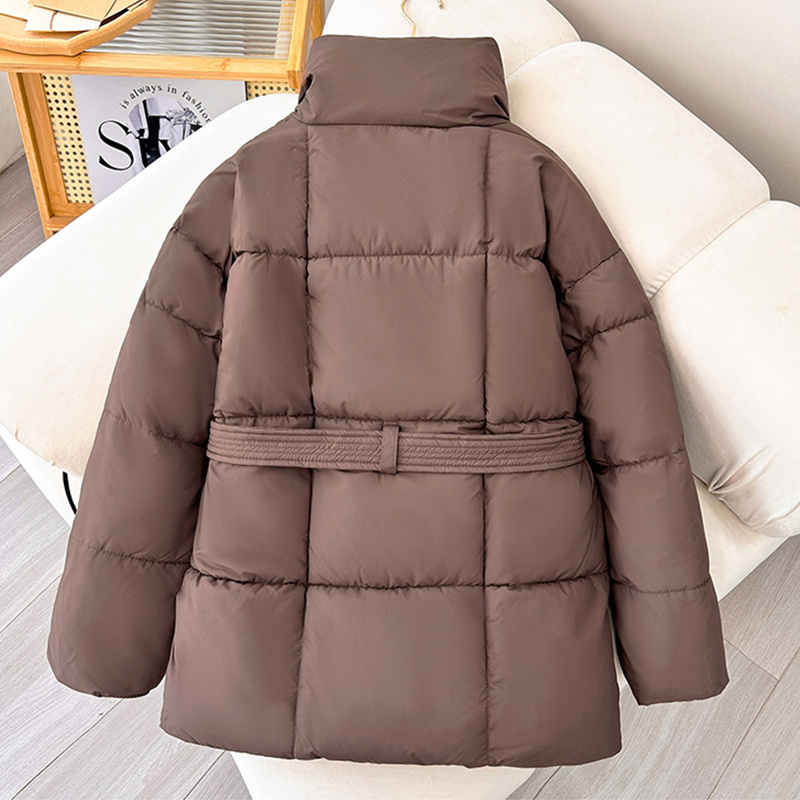 Women’s Belted Puffer Jacket – Quilted Winter Parka with Waist Tie | Luxe Clothing Women’s Belted Puffer Jacket – Quilted Winter Parka with Waist Tie - Image 2