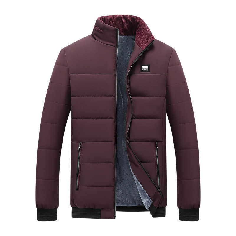 Men’s Winter Fleece-Lined Puffer Jacket – Thermal Quilted Coat | Luxe Clothing Men’s Winter Fleece-Lined Puffer Jacket – Thermal Quilted Coat - Image 3