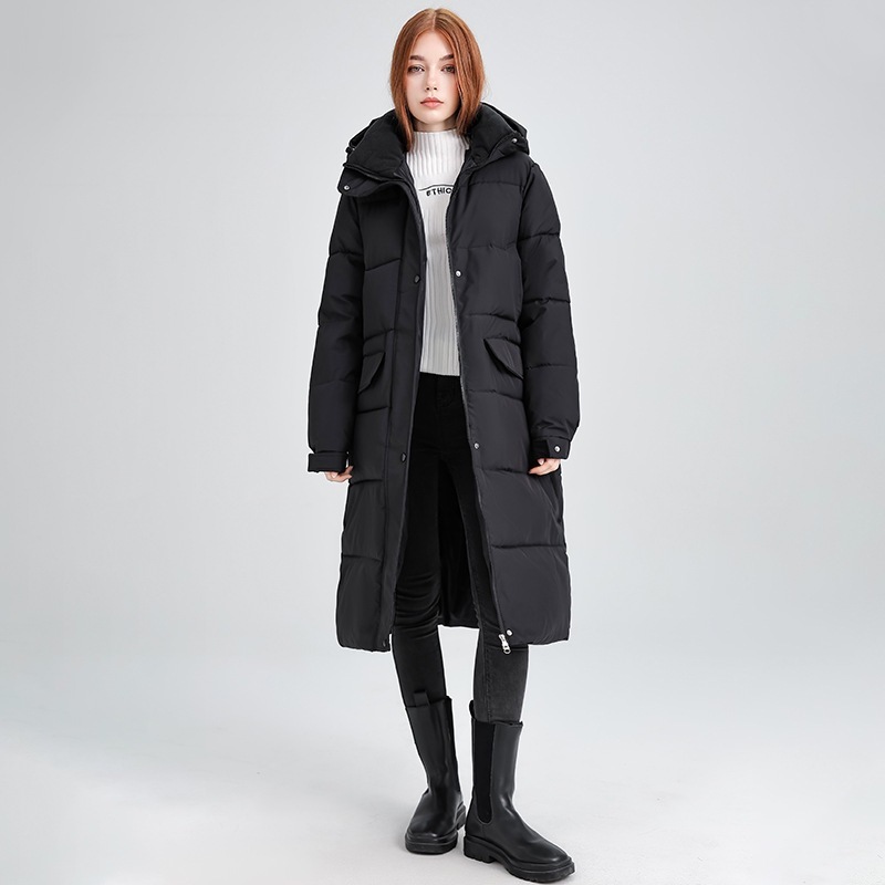 Women’s Oversized Long Quilted Puffer Coat with Funnel Neck | Luxe Clothing Women’s Oversized Long Quilted Puffer Coat with Funnel Neck - Image 4