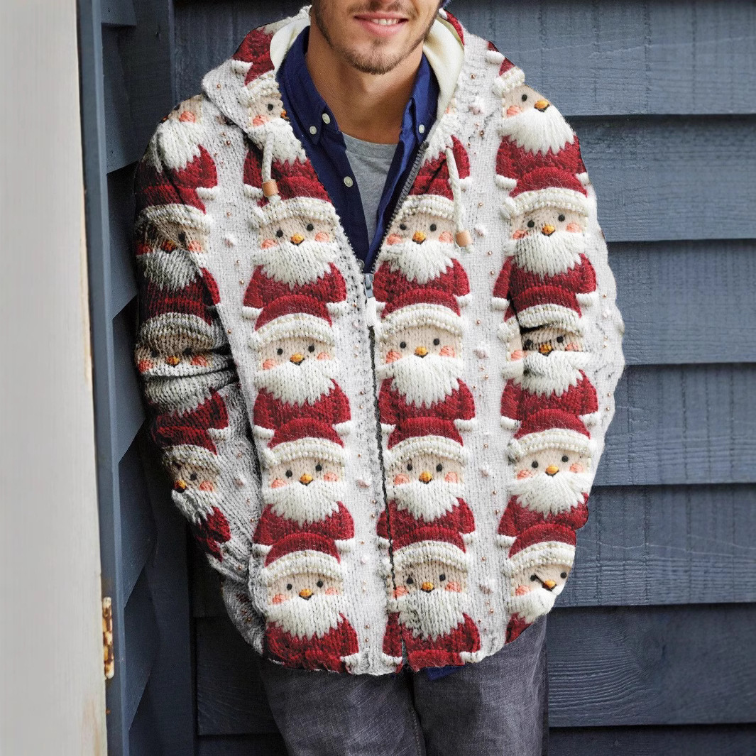 Men's Graphic Zip Hoodie - Ultimate 3D Print | Luxe Clothing Men's Graphic Zip Hoodie - Ultimate 3D Print - Image 5