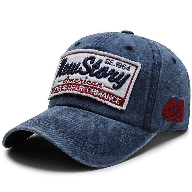 Vintage America Washed Cotton Baseball Cap. - Image 6