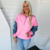 Pink Quarter-Zip Sweatshirt: #1 Stunning Oversized Plaid Pullover for Women
