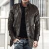 Leather Jacket Men's Mid-Length Trench Coat - #1 Stunning Stylish Belted Overcoat