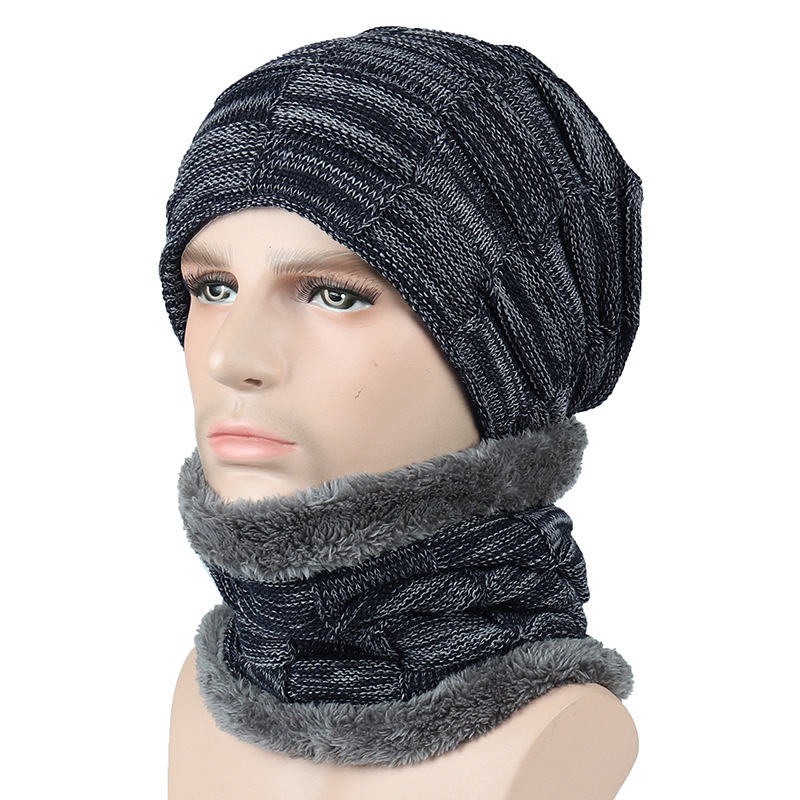 Mens Winter Knit Beanie Set: 2 Ultimate & Perfect Fleece Pieces - Image 5